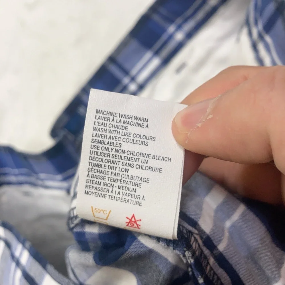 Vintage Polo Ralph Lauren Shorts Plaid Double Pleated Pony Logo Blue Mens Fit 32